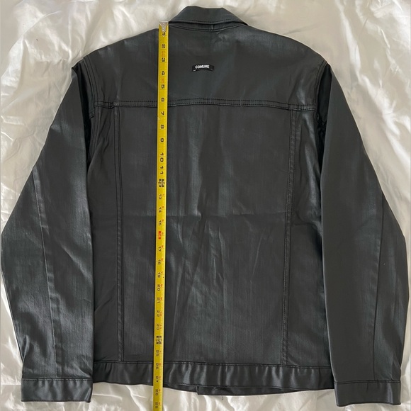 NWT Comune Black Coated Slim-fit XL Denim Jacket - Picture 2 of 6